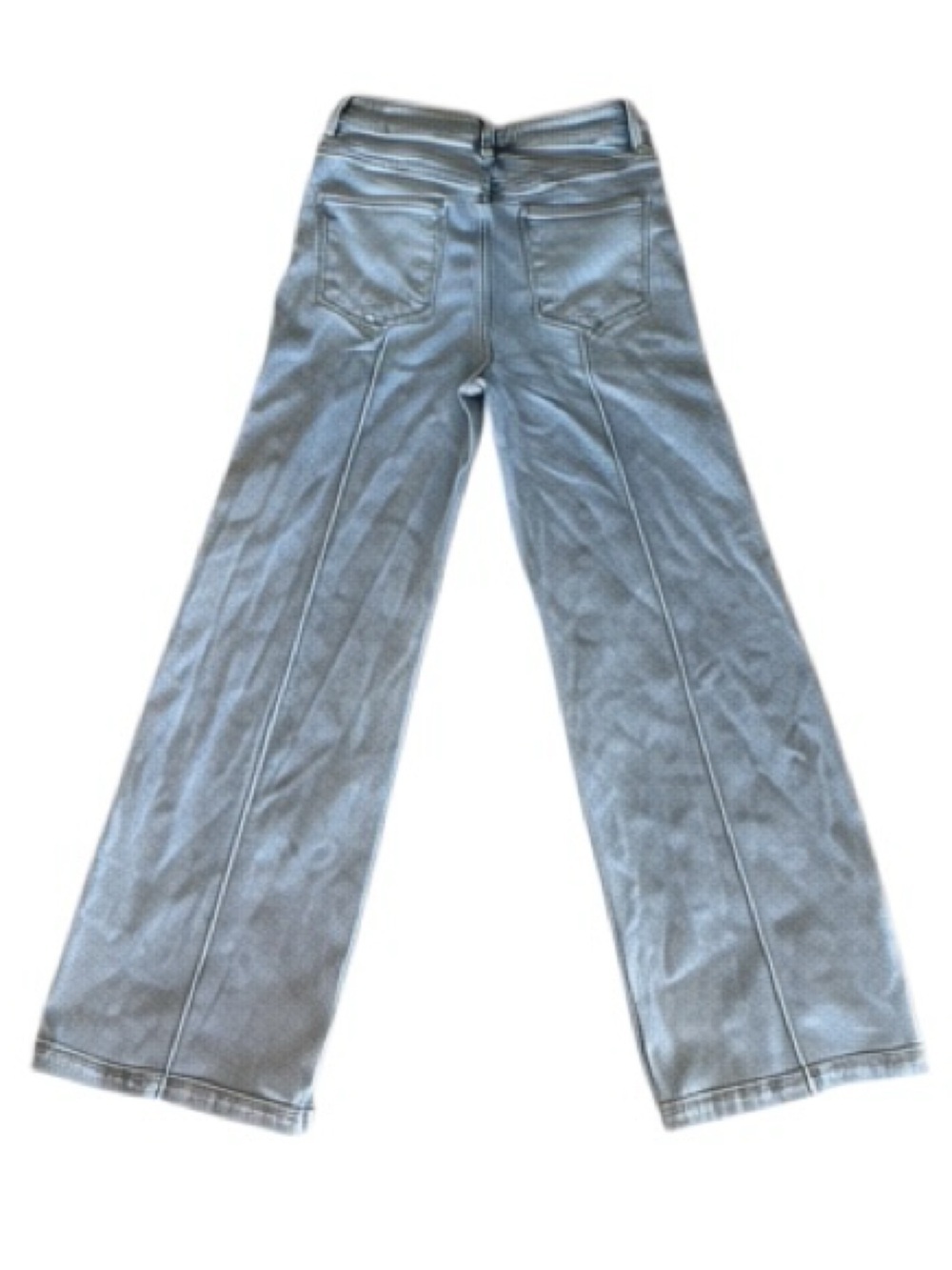 RISEN High Rise Wide Leg Pintuck Front Seam Jeans Light Wash Size 3/26 RDP5989 - Picture 2 of 6